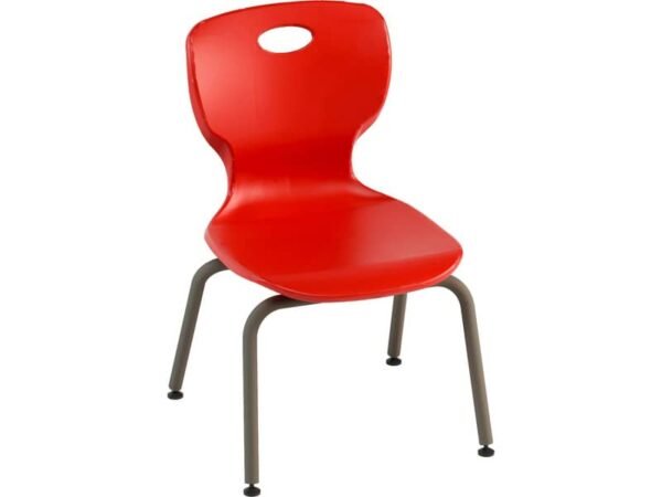 Sedia fissa monoscocca in PPL struttura 4 gambe in tubolare d'acciaio 41x41x46 cm Motris rosso - VEGACL46R