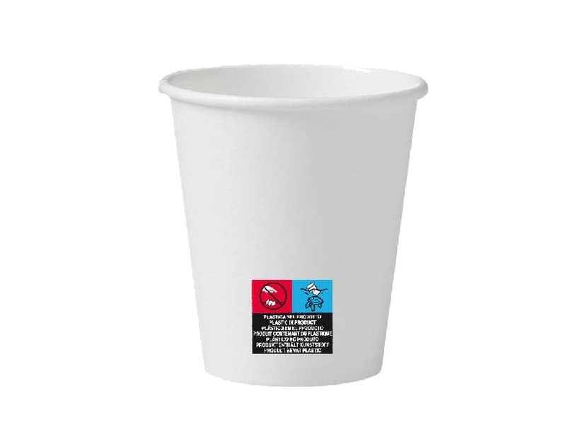 Bicchieri carta marcato bianco conf. 50 pz Dopla Green 250 ml 7836
