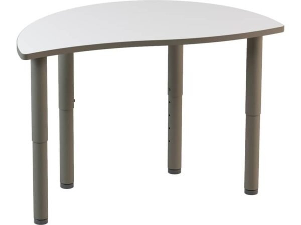 Tavolo elevabile Sirio piano sagomato semicerchio e bordo arrotondato 119,5x64 cm Motris grigio/bianco - SIRIO5276PUW