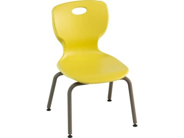 Sedia fissa monoscocca in PPL struttura 4 gambe in tubolare d'acciaio 41x41x46 cm Motris giallo - VEGACL46Y