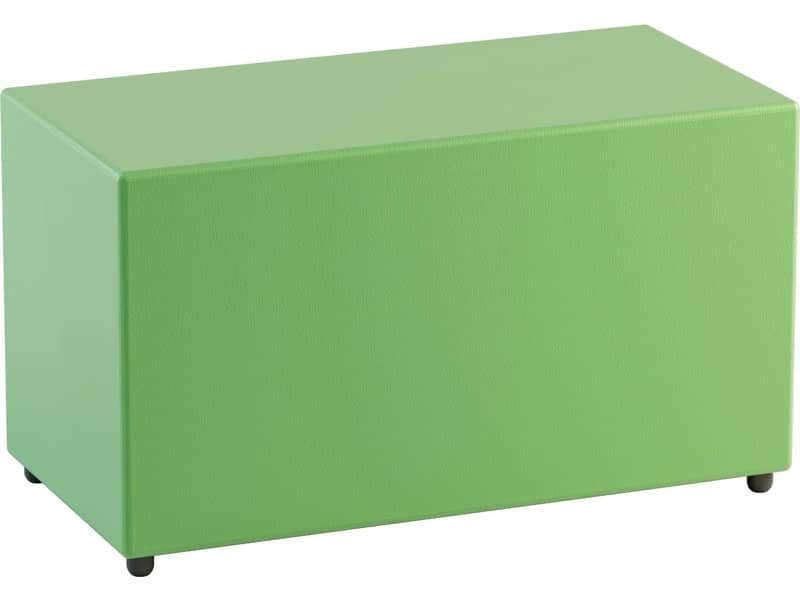 Pouf in similpelle rettangolare 80x40x46 cm Motris verde PSRT80SPNI05