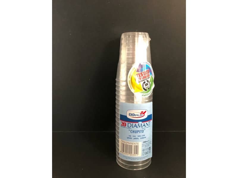 Bicchieri Chupito trasparenti in polistirene conf. 20 pz Dopla Reusable 50 ml – 22034