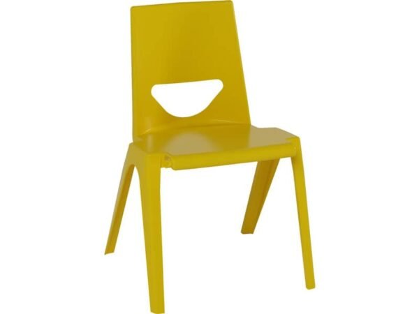 Sedia per banco in PPL riciclato 41x41x46 cm Motris giallo banana EN-ONE6YE