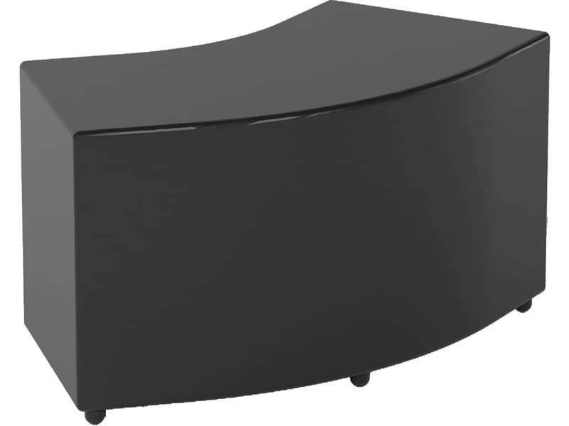 Pouf angolare in similpelle 45ø 90/60x40x46 cm Motris nero PSAG45SPNI04