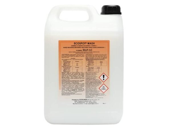 ECOSPOT© WASH detersivo liquido per bucato a mano e lavatrice FIORITO DLLF/LC Ecochem 5 L - 113025FL005A019