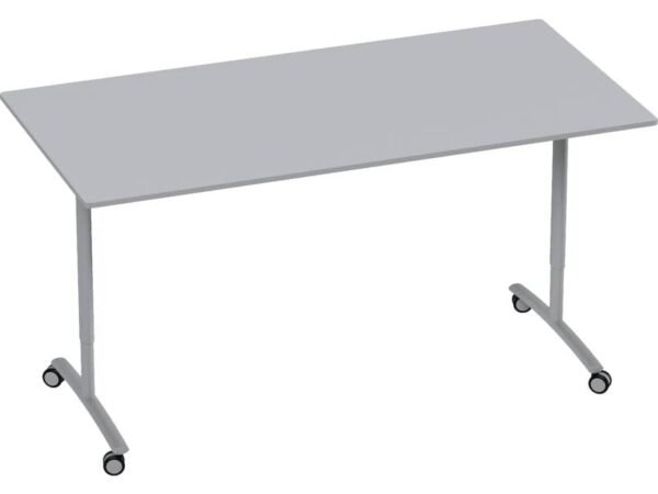 Tavolo elevabile con piano ribaltabile 25 mm su ruote 160x80 cm Motris grigio/bianco - GTT719616X8GRW
