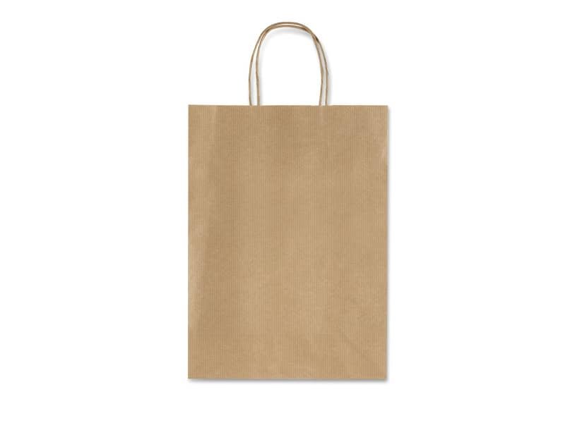 Borsa Allegra neutra sealing avana con manici in carta ritorta conf. 25 pz Rex-Sadoch 16x8x39 cm – SDS39AVN