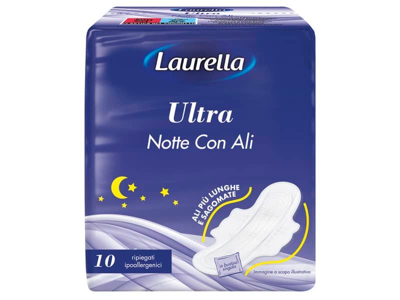 Assorbenti Ultra notte con ali Laurella conf. 10 pezzi – 01013.1