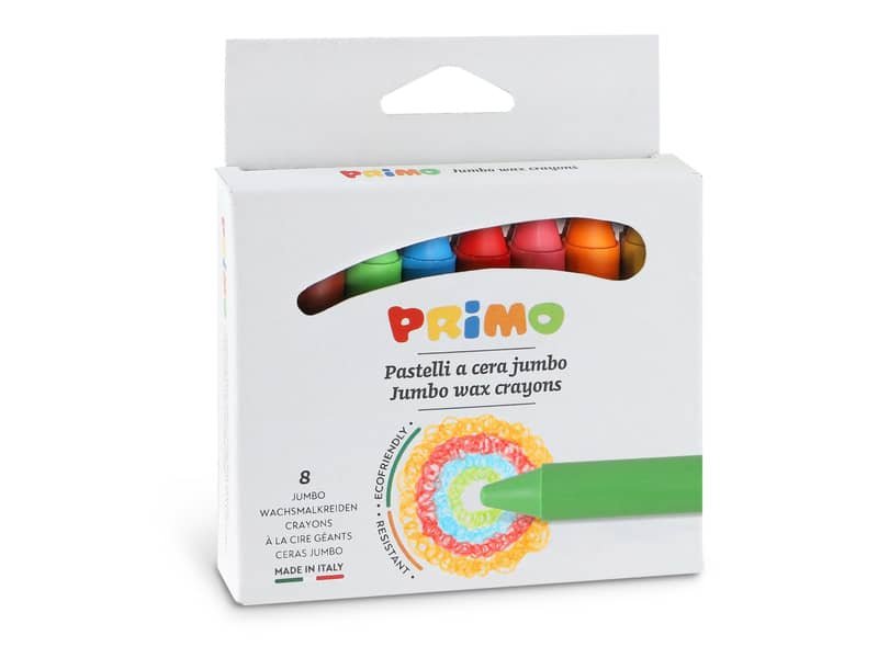 Pastelli a cera Jumbo alta resistenza confezione 8 colori nudi Primo assortiti 0601PC8J