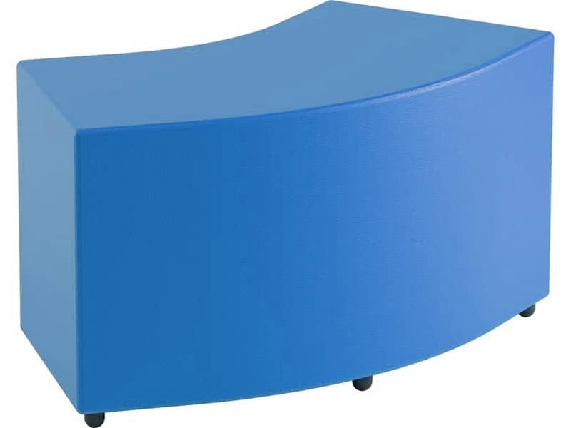 Pouf angolare in similpelle 45ø 90/60x40x46 cm Motris blu PSAG45SPNI02