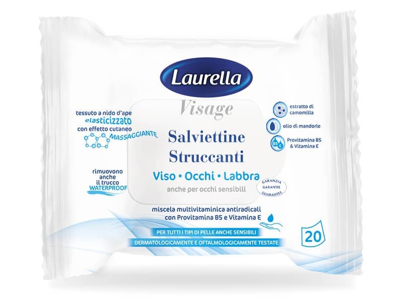 Salviettina umidificata struccante – Laurella conf. 20 pezzi  – 00500NW.1