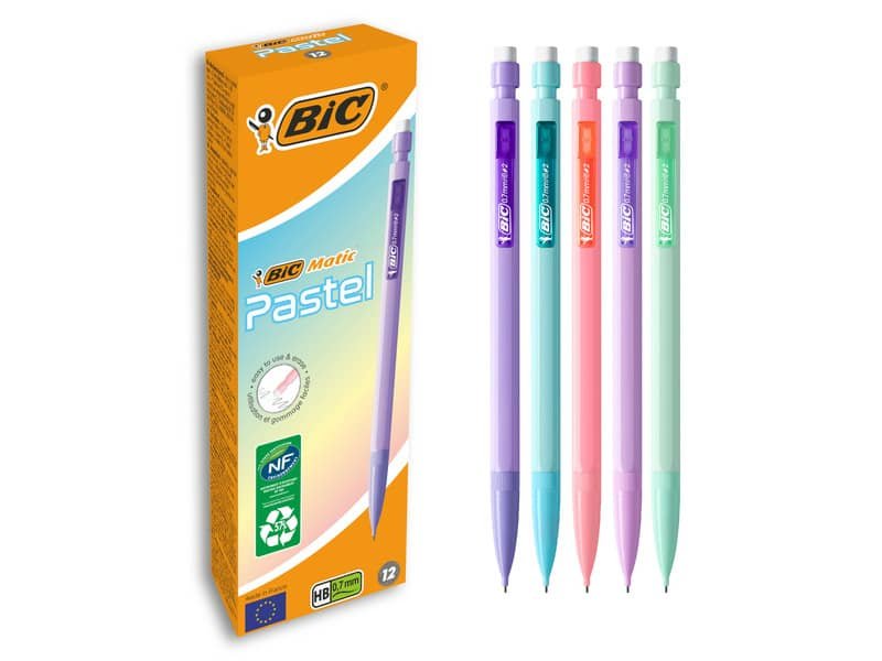 Portamine BIC Matic 0,7 mm HB assortiti pastel – conf. 12 pz 511060