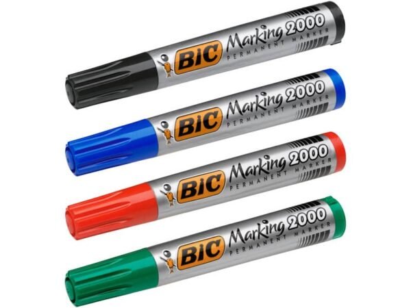 Marcatore permanente BIC Marking 2000 punta conica 4,95 mm - assortiti - conf. 4 pezzi - 8209112
