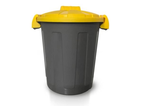Bidone 25 litri dotato di coperchio e due chiusure esterne PP Mobil Plastic giallo - 105/25-GIA
