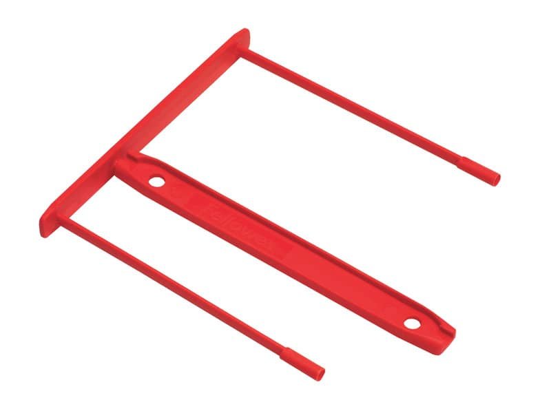 Fastener con clip di chiusura passo 80 mm Fellowes rosso conf. 100 pezzi  0089602