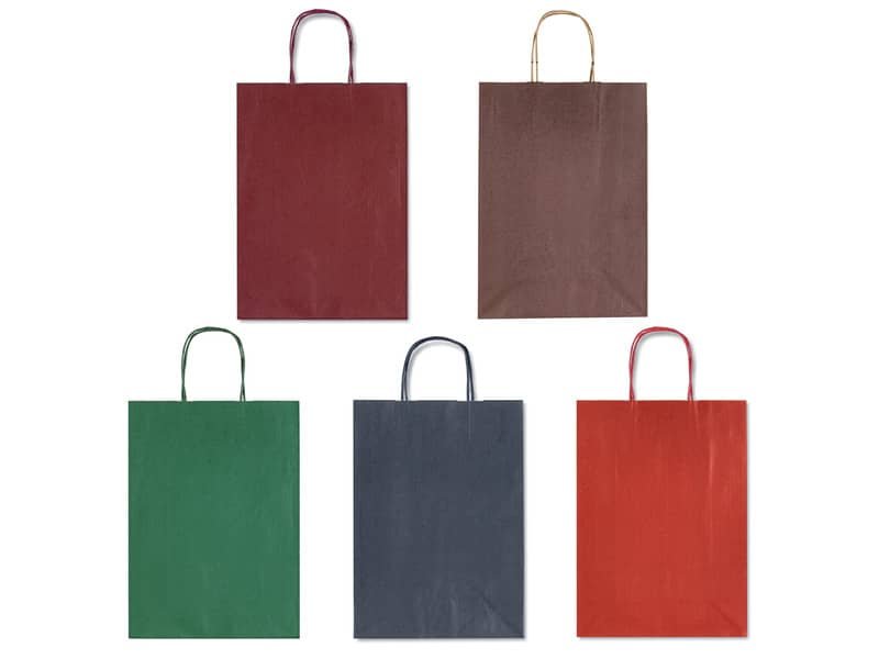 Borsa Allegra su carta kraft bianca colori dark assortiti conf. 25 pz Rex-Sadoch 26x12x36 cm – SDF26DAR