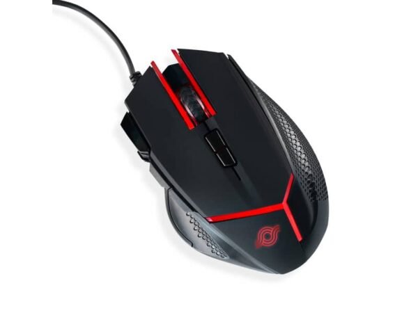 Mouse ottico con cavo da gaming 9 pulsanti - retroilluminazione rossa Media Range nero - MRGS200