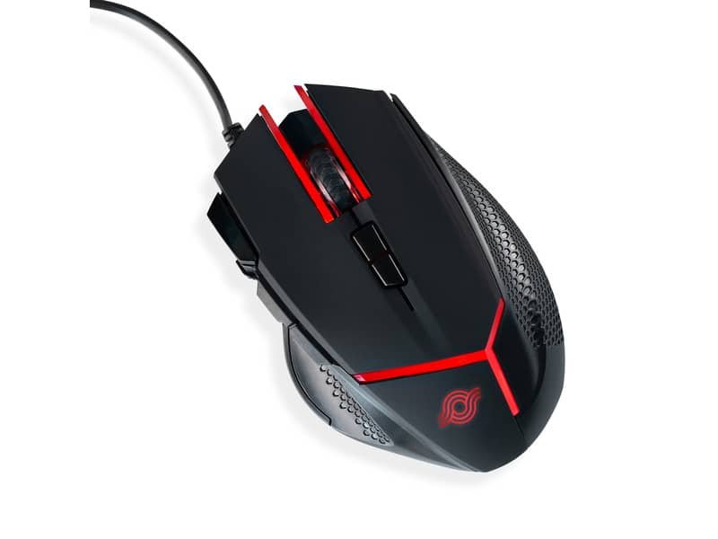 Mouse ottico con cavo da gaming 9 pulsanti – retroilluminazione rossa Media Range nero – MRGS200