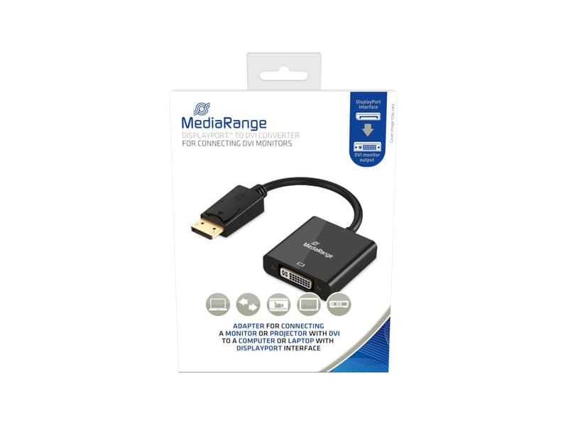 Convertitore da DisplayPort? a DVI presa DVI-I (24+5 pin)/spina DP- 15 cm Media Range nero – MRCS174