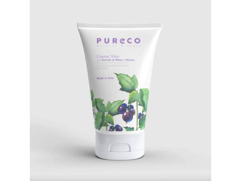 Crema viso Pureco con estratti di ribes e ninfea – olio di jojoba e pigmenti illuminanti – 50 ml – PE0020
