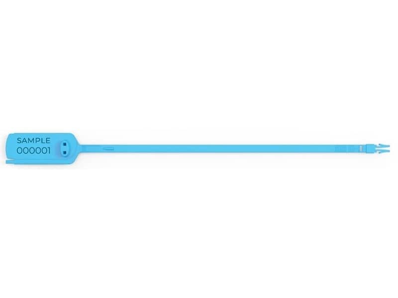Sigilli di sicurezza Stripe Lock WeSeal lunghezza 400 mm azzurro conf. da 100 sigilli – SIG-004/AZZ
