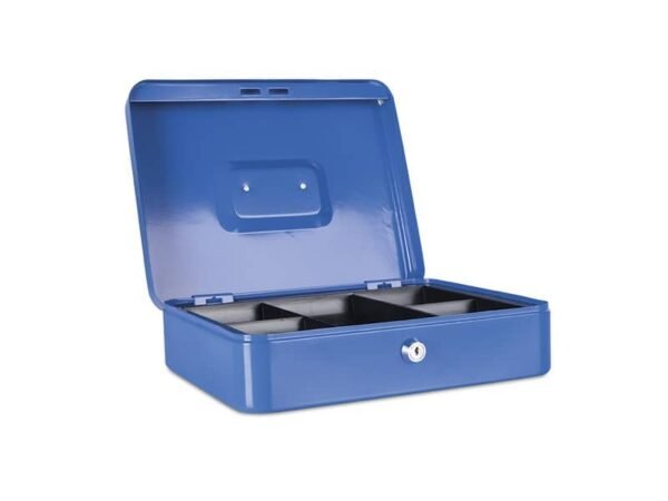 Cassetta portadenaro in metallo con serratura 300x90x240 mm Donau blu 5234001PL-10