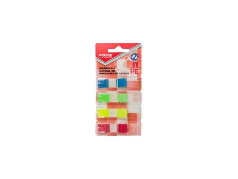 Segnapagina 12×43 mm Office Products blister da 4×35 blocchetti assortiti 14223224-99