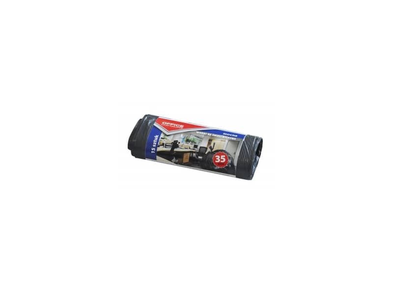 Sacchi dell’immondizia strong Office Products – nero 35 l – rotolo da 15 pezzi – 22021218-05