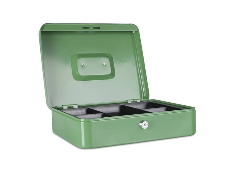 Cassetta portadenaro in metallo con serratura 300x90x240 mm Donau verde 5234001PL-06