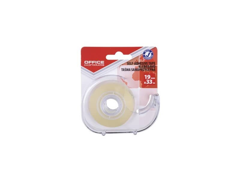 Nastro adesivo 19 mm x 33 m con dispenser Office Products trasparente lucido – 18221931-90