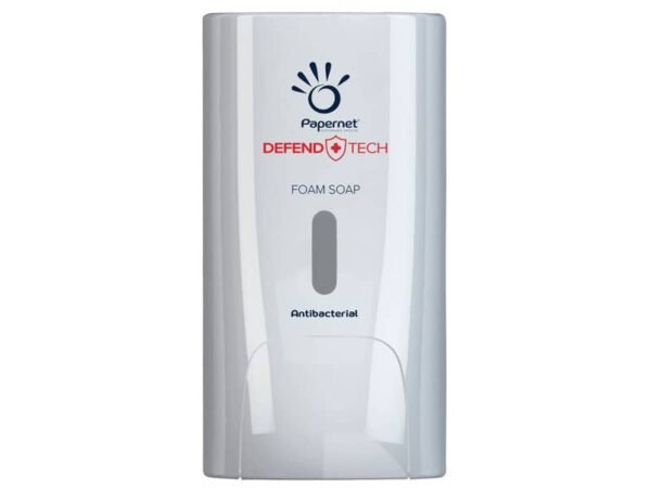 Dispenser antibatterico per sapone in schiuma Papernet Defend Tech bianco 22 x 11,6 x 13,9 cm - capacit… 0,5 L - 416150