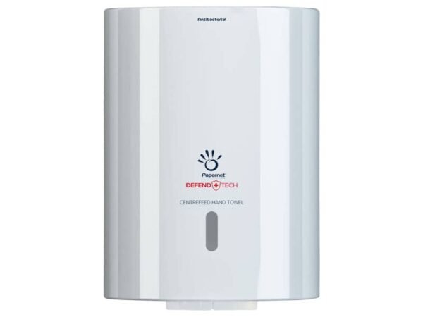 Dispenser Centerfeed per asciugamani antibatterico a sfilo centrale - 30x22,5x22,5 cm Papernet bianco - 416144