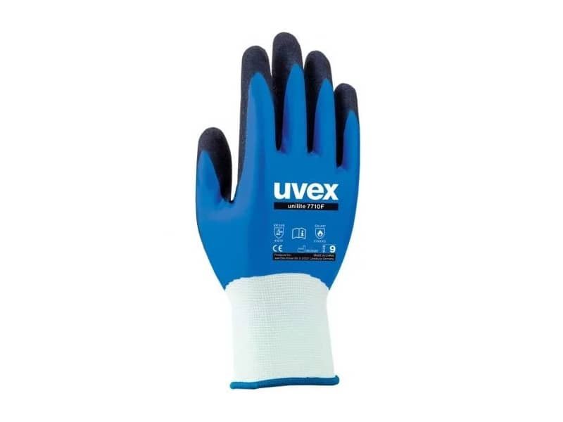 Guanti protettivi antiscivolo Unilite 7710 F nylon – superfici oleose o bagnate – blu Uvex TG.11 – 6027811