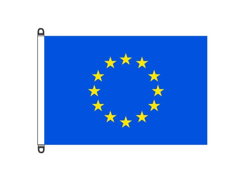 Bandiera in tessuto nautico 110 gr. 150×100 cm Gaia – Europa EU/100