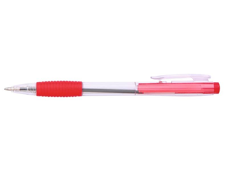 Penna a sfera a scatto ricaricabile Office Products punta 0,7 mm – rosso conf. 50 pezzi – 17015611-04