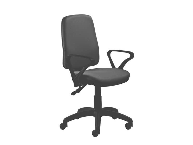 Seduta operativa Ariel Back-system in tessuto ignifugo Seditaly con braccioli fissi nero – ARGMC4C0BB833