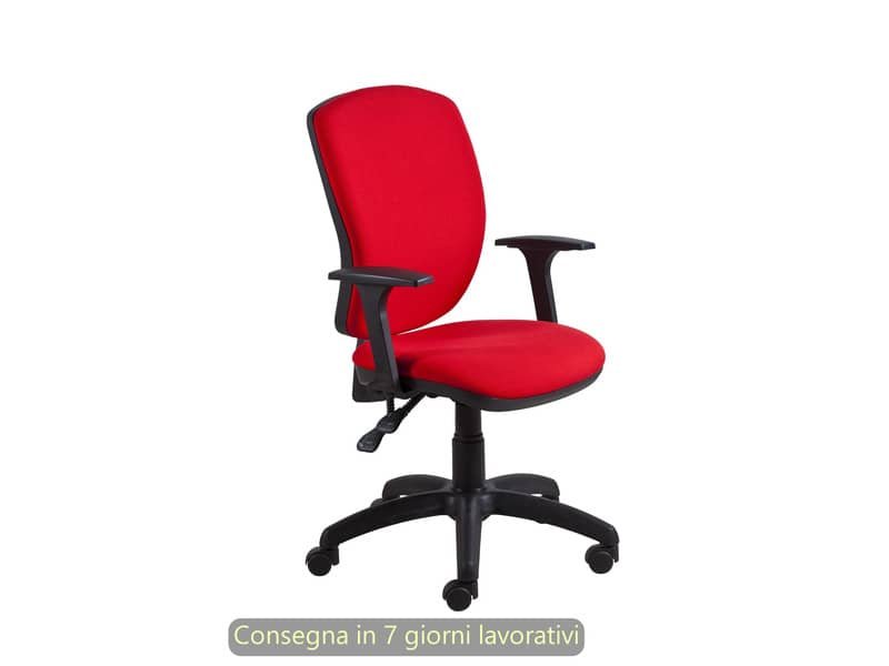 Seduta operativa Mirage Back-system in tessuto ignifugo Seditaly con braccioli regolabili rosso – MRG0C3Q0GB411