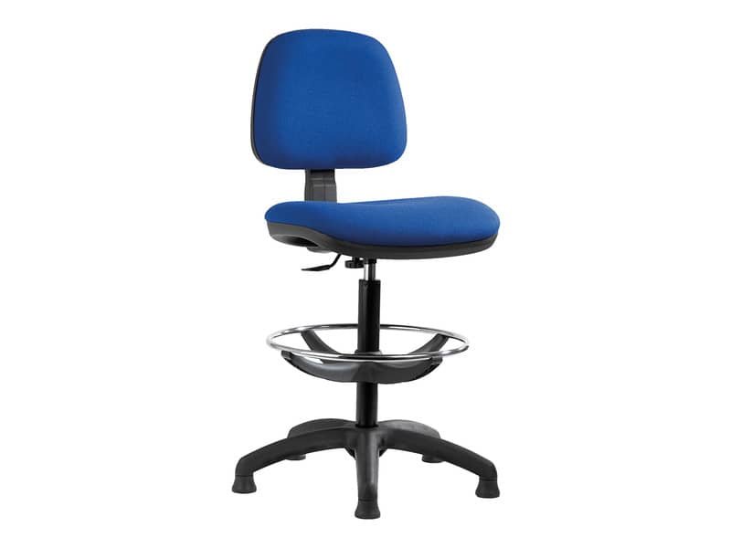 Sgabello tecnico Sofia B Designer in tessuto acrilico Seditaly con poggiapiedi nero – SFDBC0000C011