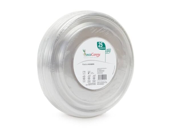 Coperchio per Ciotola ecoCanny Take Away ECO-205CA bianco 205 mm conf. 25 pz - ECO?COP205CA
