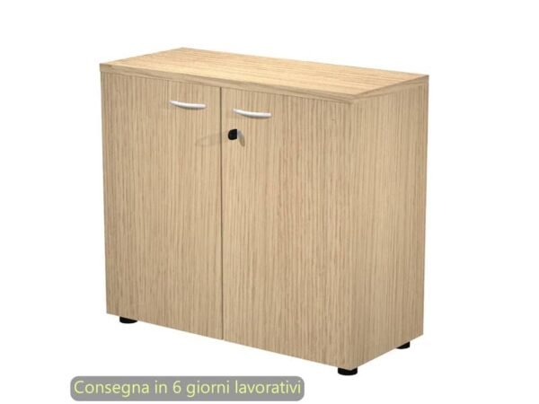 Armadio basso ante battenti con serratura 2898 90x46xH.85 cm Artexport rovere - AR/MB+AB-C