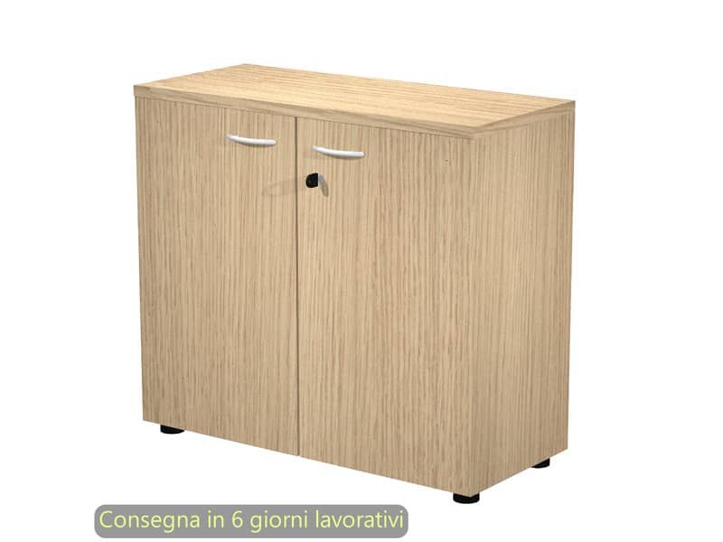 Armadio basso ante battenti con serratura 2898 90x46xH.85 cm Artexport rovere – AR/MB+AB-C