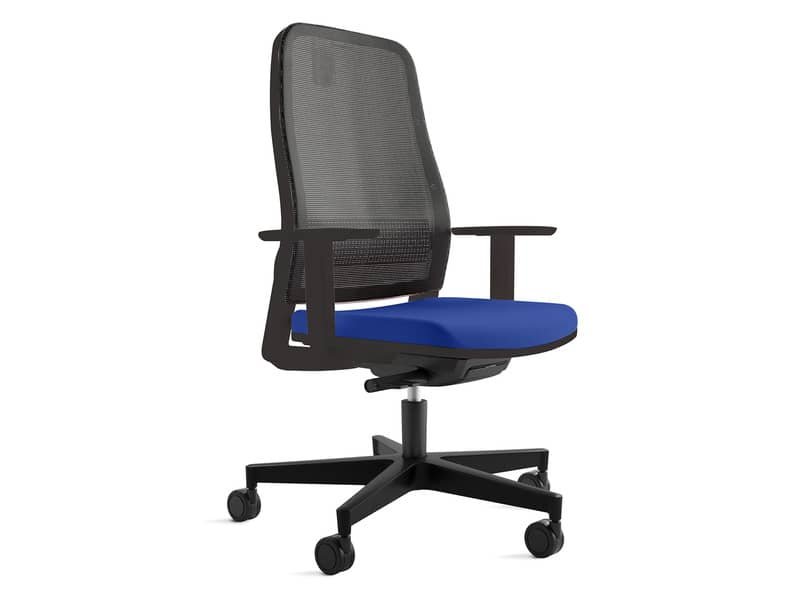 Sedia semidirezionale ergonomica rivestimento PPL ignifugo synchro Titan Unisit blu – TTN/BR2/IB