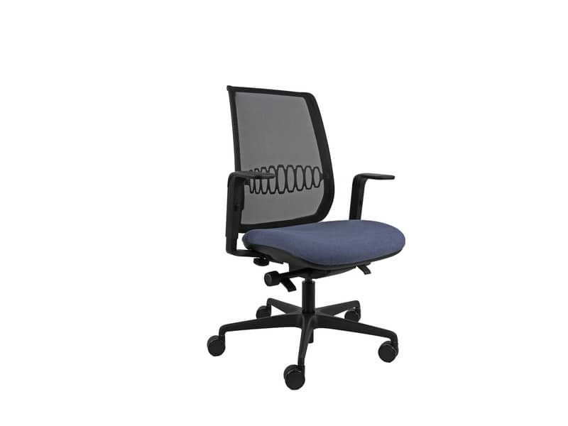 Sedia semidirezionale ergonomica rivestimento ignifugo synchro Aida Unisit blu – ADXPRO/BRF/IB