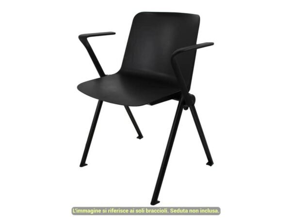 Coppia braccioli per linea Plus Unisit nero ACCBRPL2NE