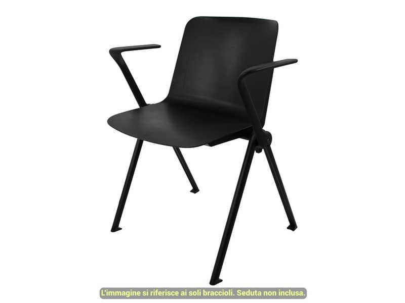 Coppia braccioli per linea Plus Unisit nero ACCBRPL2NE