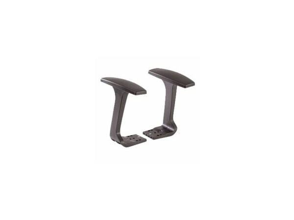Coppia di braccioli fissi neri per sedute Seditaly con pad morbido a T BR27DX+SX01S