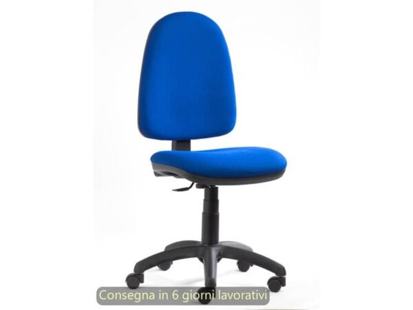 Seduta operativa Sofia CPM in tessuto acrilico Seditaly senza braccioli blu SFGAC0000C006