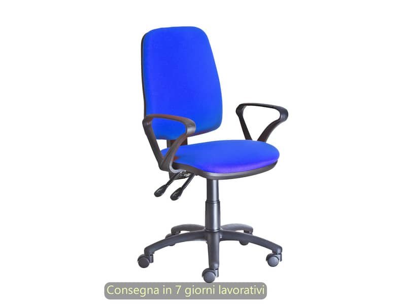 Seduta operativa Ariel Back-system in tessuto ignifugo Seditaly con braccioli fissi blu – ARGMC4C0BB671