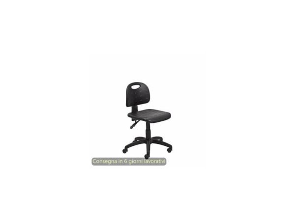 Seduta tecnica Labor Back-system 40 nero Seditaly in PU lavabile bassa LBG0C5QP0PU01