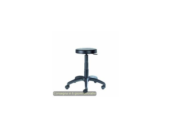 Seduta tecnica Work 40 in PU flessibile e lavabile nero Seditaly bassa LBGSF0000PU01